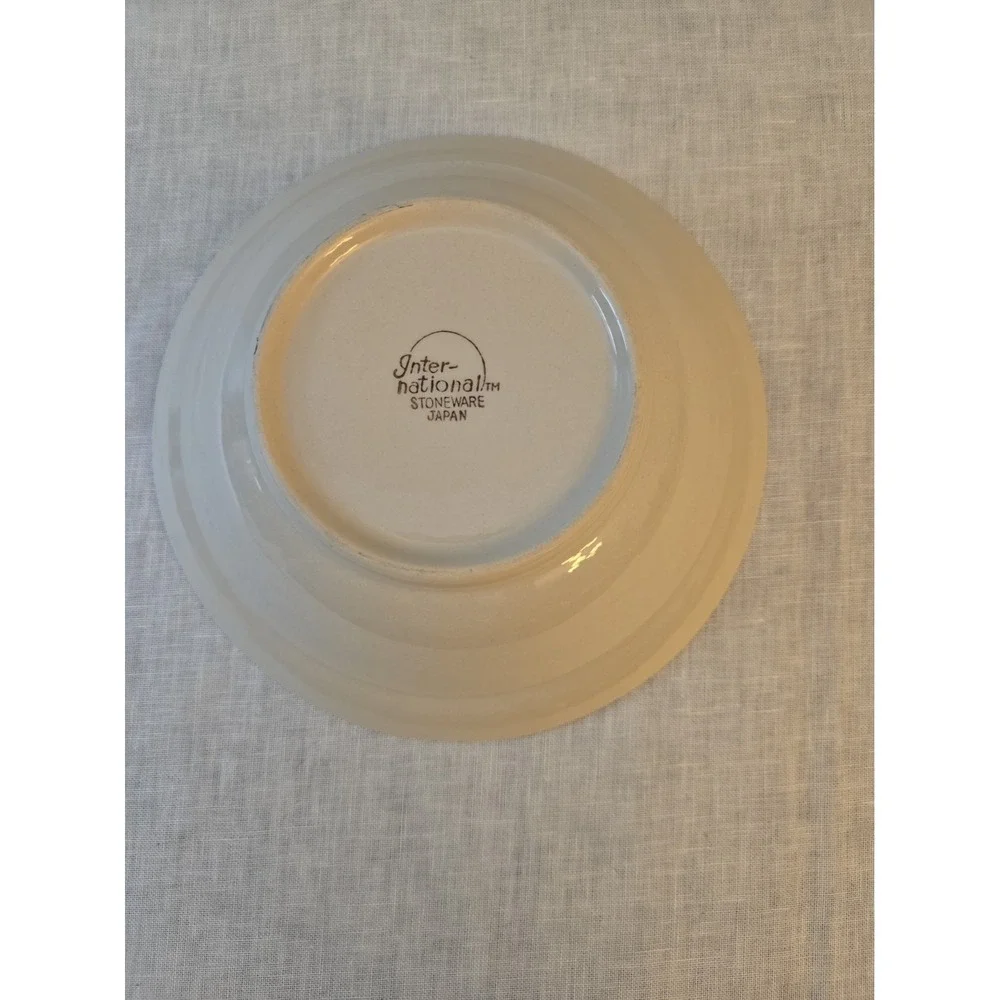 International Stoneware Baroque Serving Bowl Vintage 1970s